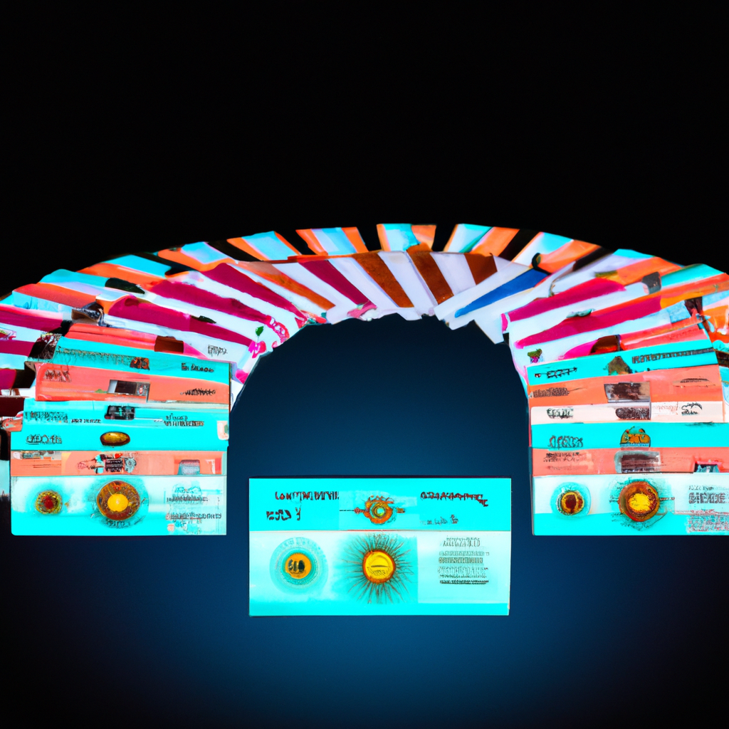 Mapa de Argentina con marcadores de medios federales, paleta de colores vivos
